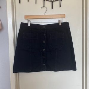 Black Denim Skirt